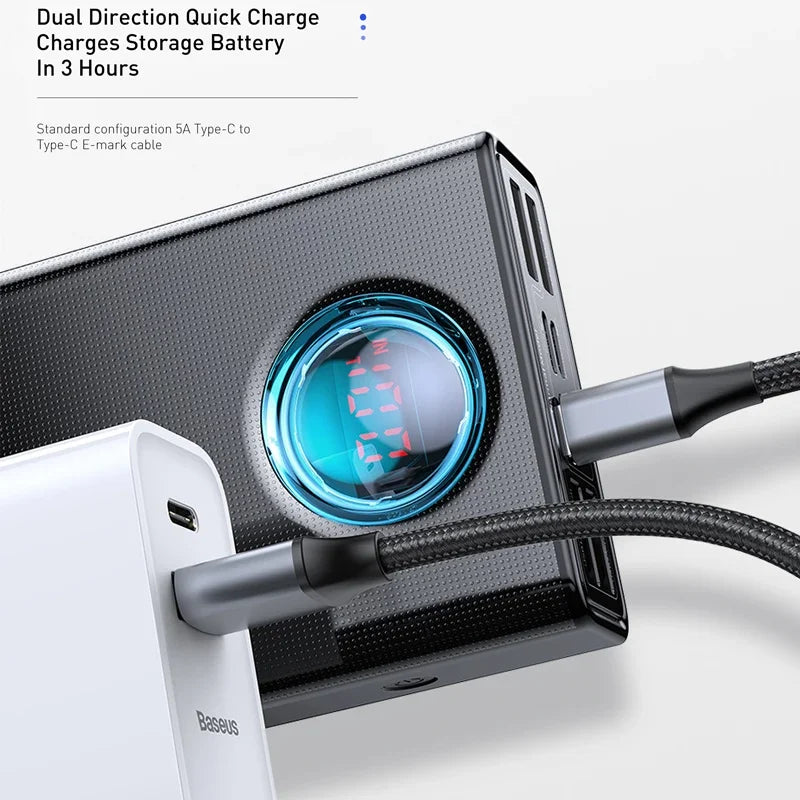 Baseus Power Bank 30000mAh 65W PD3.0 Quick Charging 3.0 FCP SCP