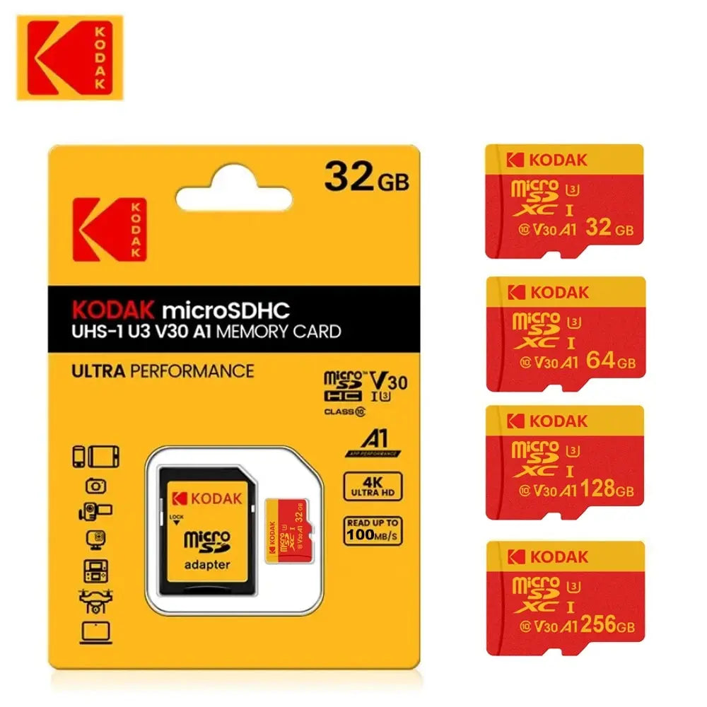 KODAK MicroSD Card Red Memory Card Class10 32GB 64GB 128GB 256GB U3 4K