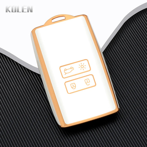 TPU Car Card Key Case Cover Shell Fob For Renault Koleos Captur Megane