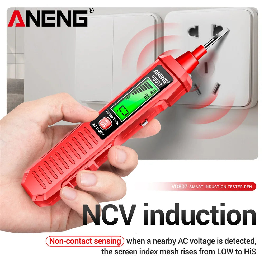 ANENG VD807 Smart Induction Tester Pen AC 12-300V Voltage Tester NCV