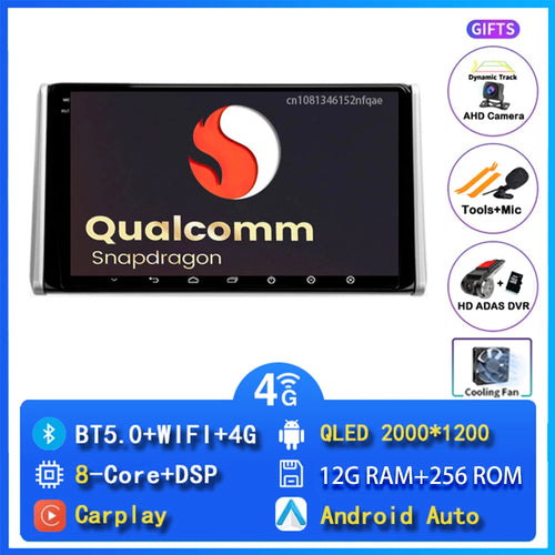 Android 14 Carplay Car Radio For Toyota RAV4 XA50 2018 2019 2020