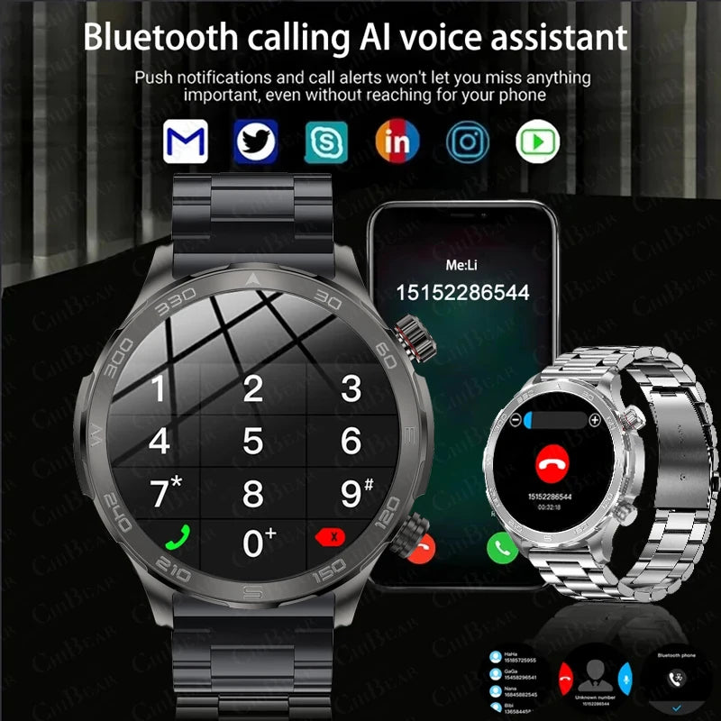 2024 New For Huawei Xiaomi GPS Sports Smartwatch Men NFC Compass