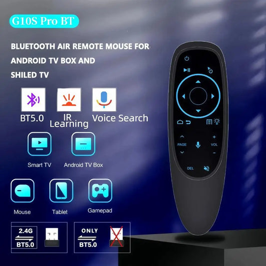 G10S Pro BT Air Mouse 2.4G Wireless Gyroscope Smart Remote Control