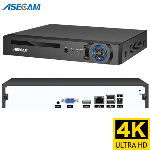 ASECAM 16CH 32CH 4K NVR Video Recorder AI Face Motion Detection Onvif