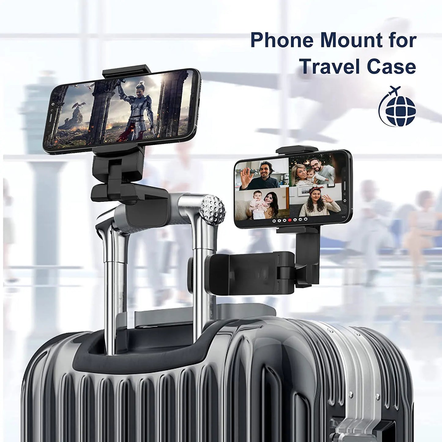 Airplane Travel Phone Holder Stand Mount Desk 360 Rotate Foldable