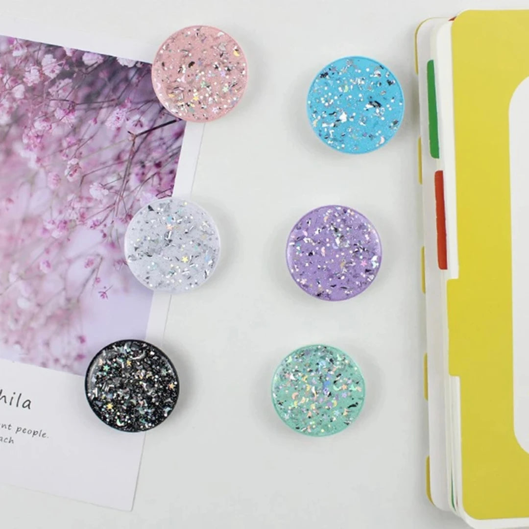 Round Glitter Phone Holder Ring Holder Universal Mobile Phone Finger