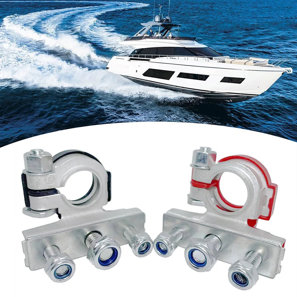 2Pcs Battery Terminal Connectors Positive Negative Car Battery