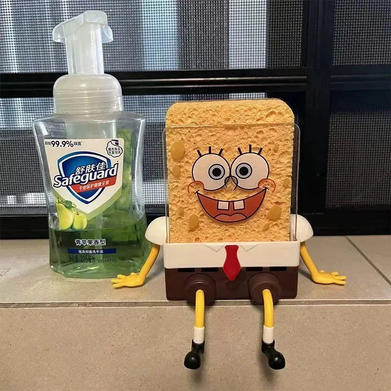 SpongeBob SquarePants Dish Washing Brush Sponge Kitchen Supplies Drain