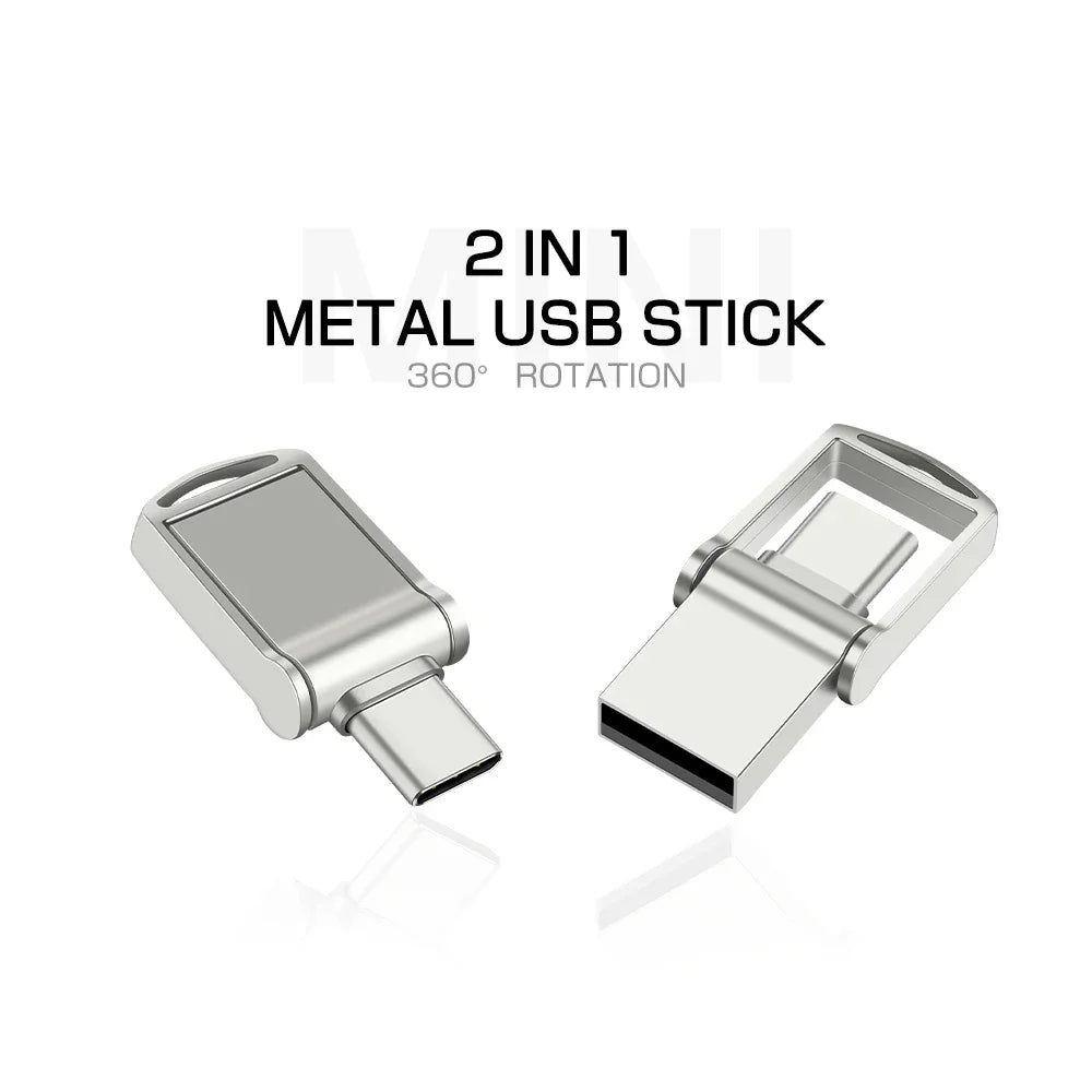 TYPE-C Mini USB Flash Drive 64GB OTG for Android Phones Pen Drive 32GB