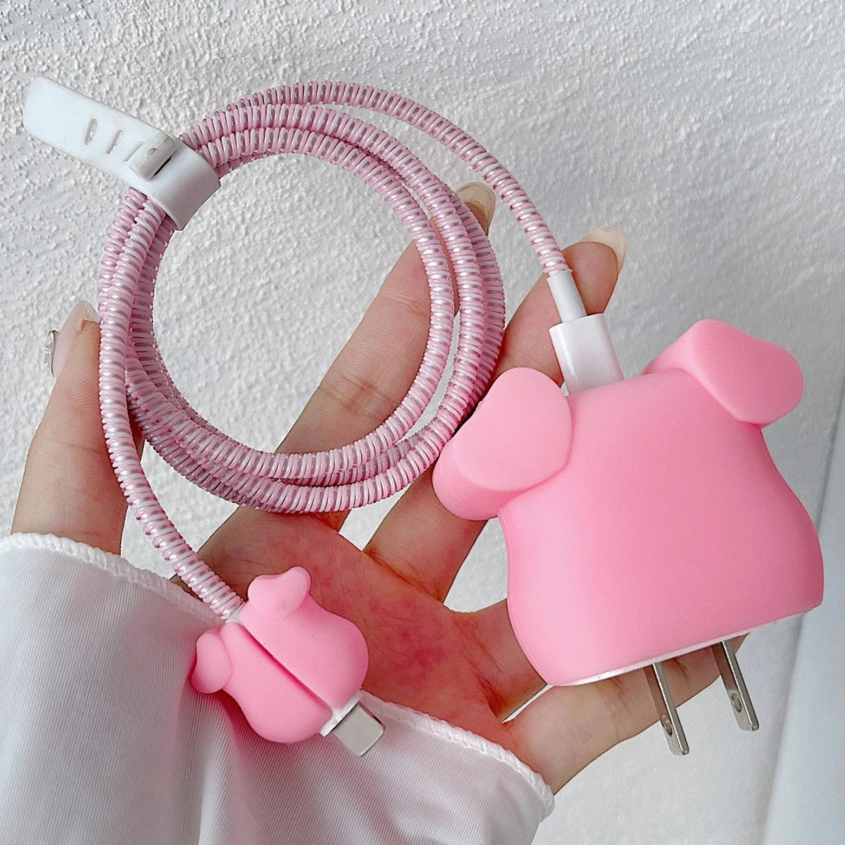 4pcs Cute Charging Data Cable Protector For iPhone 18/20w Charger