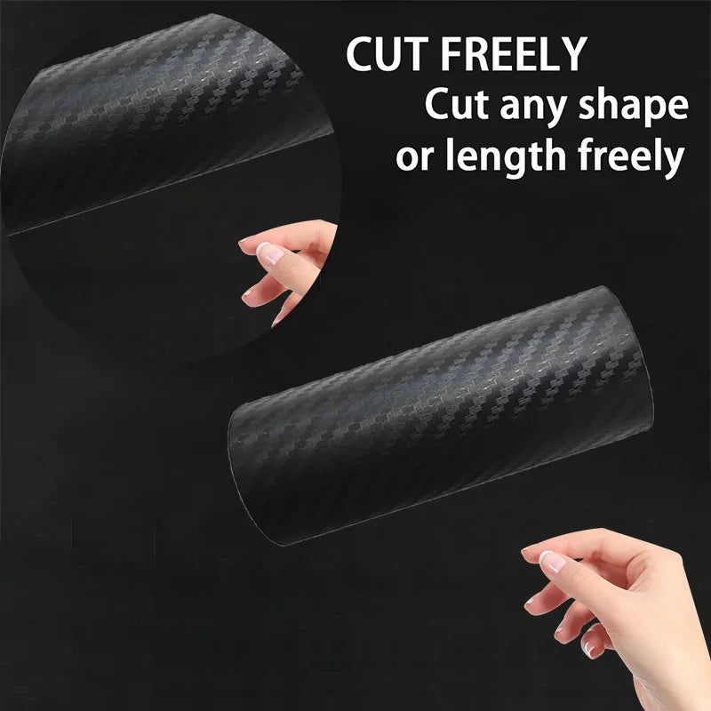 DIY Nano 3D Carbon Fiber Car Sticker Threshold Protection Strip Bumper