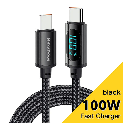 Essager Type C to Type C Cable 100W PD Fast Charging Charger USB C to