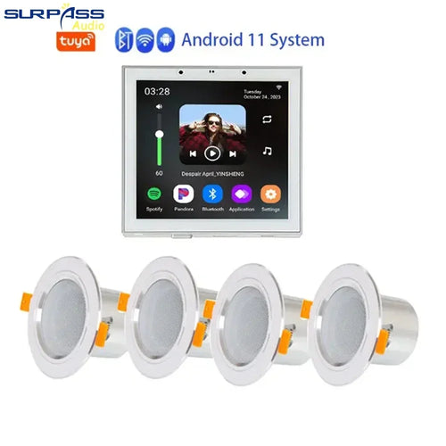Smart Home Wall Amplifier Android 11 System 8ohm 4 Inch Tuya WiFi
