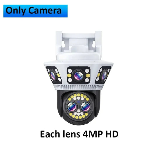 New 8K WiFi Camera Outdoor 10X Zoom Three Screen PTZ Video