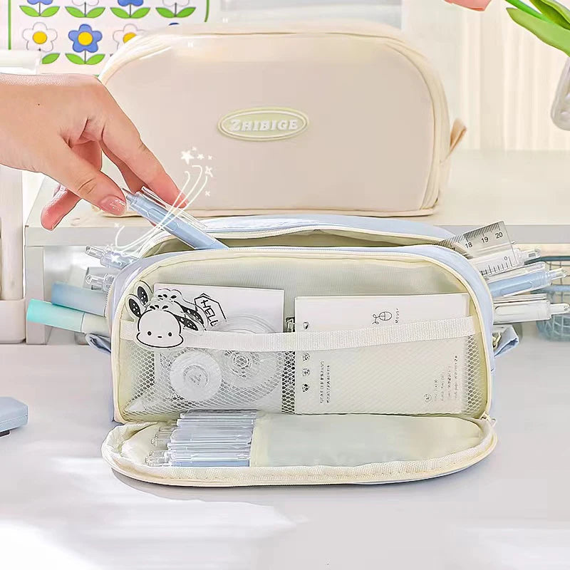 Pencil Case for Junior High School Students Large Capacity Pencil Case