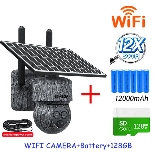 INQMEGA 8MP 4G SIM Card / WIFI Solar Camera Outdoor Security