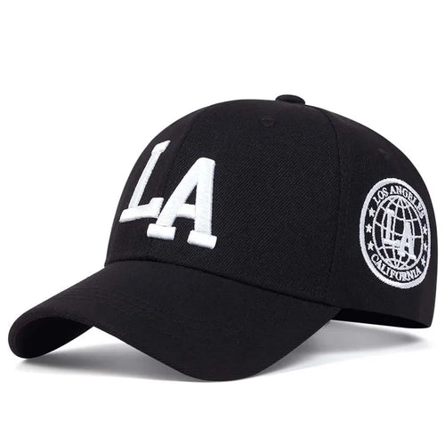 Unisex LA Letter Embroidery Snapback Baseball Caps Spring and Autumn