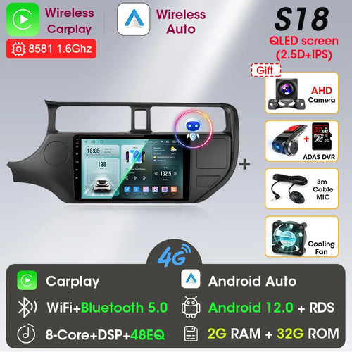 Srnubi Android 12 Car Radio for KIA K3 RIO 2011 2012 2013 2014 2015