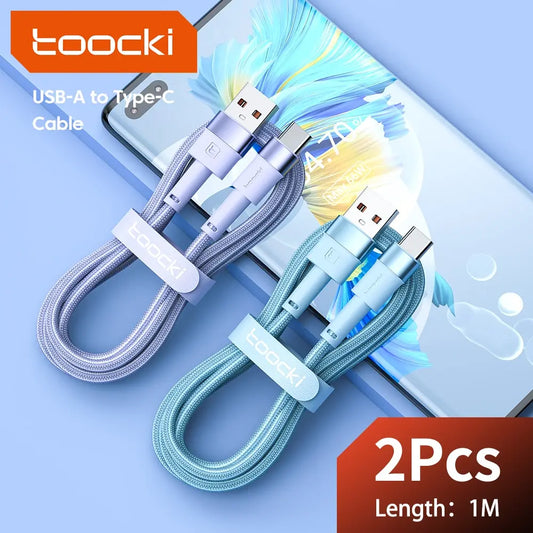 Toocki 2 Pack 3A USB C Cable Type C For Xiaomi 12t Pro Realme Redmi