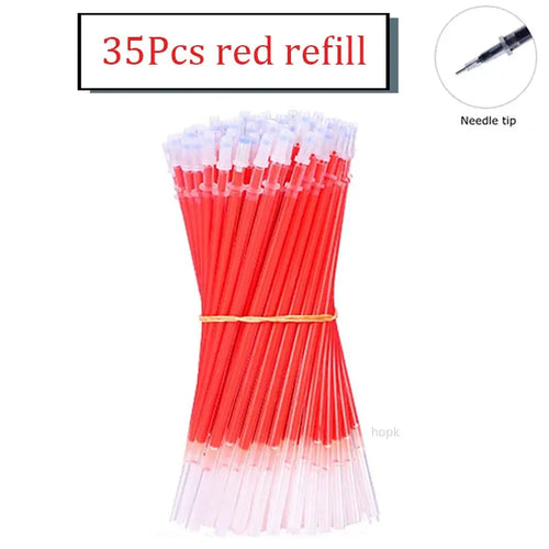 35 PCS Gel Pen Set School Supplies Black Blue Red Ink Color 0.5mm