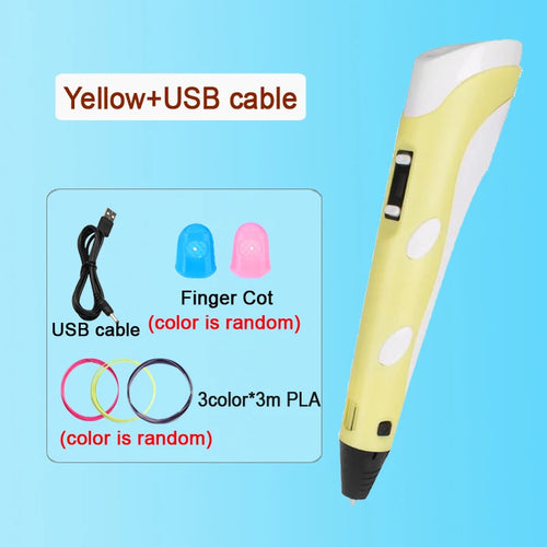 3D Pen For Children 3D Drawing Printing Pen with LCD Screen With PLA