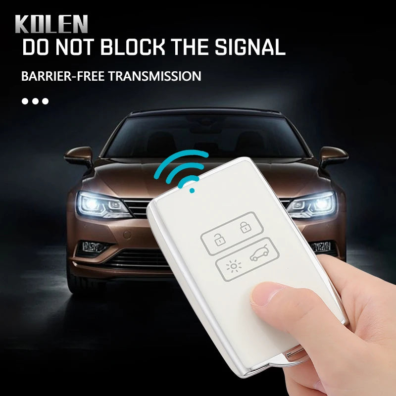 TPU Car Card Key Case Cover Shell Fob For Renault Koleos Captur Megane