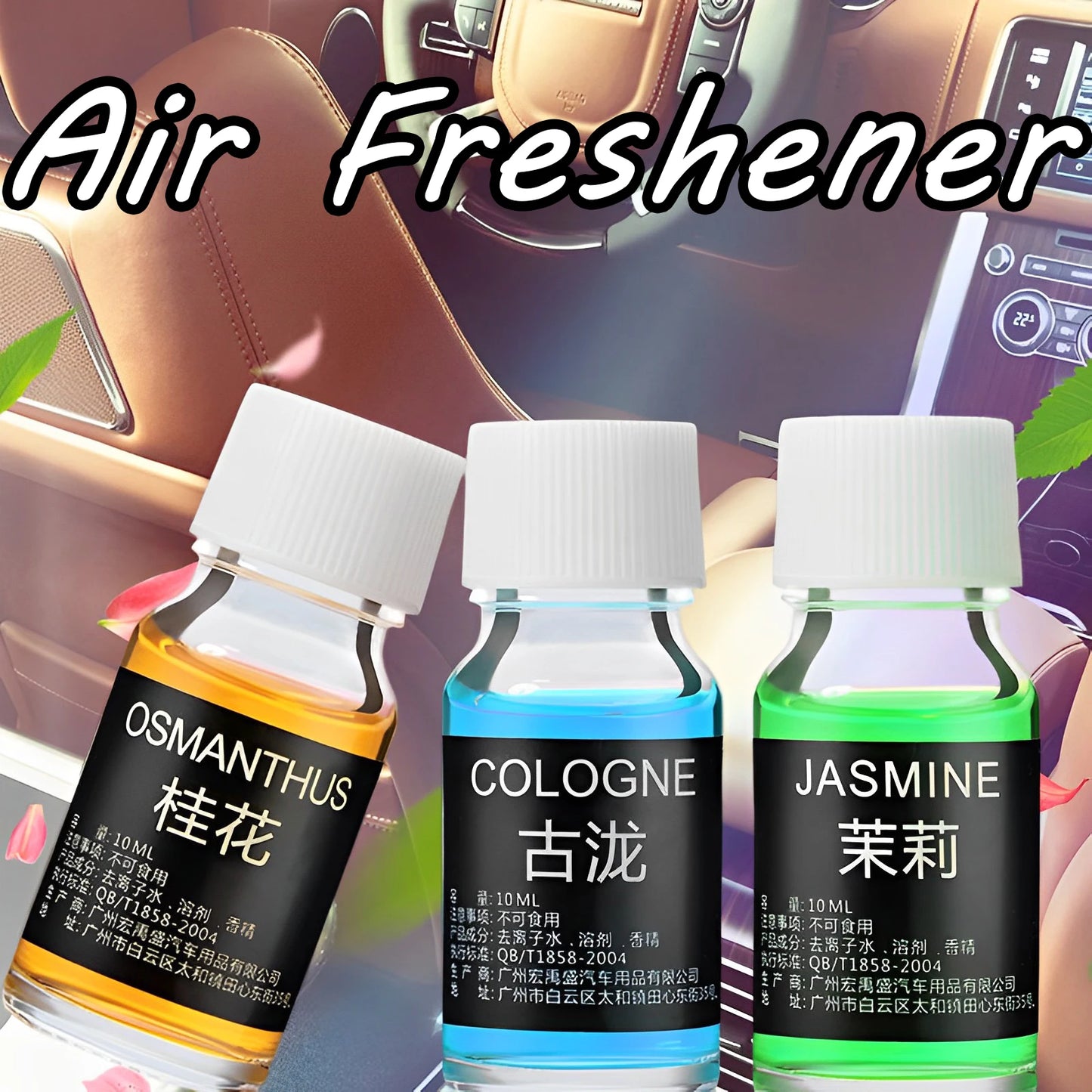 10ml Air Freshener Car Perfume Refill Natural Plant Essential Oil