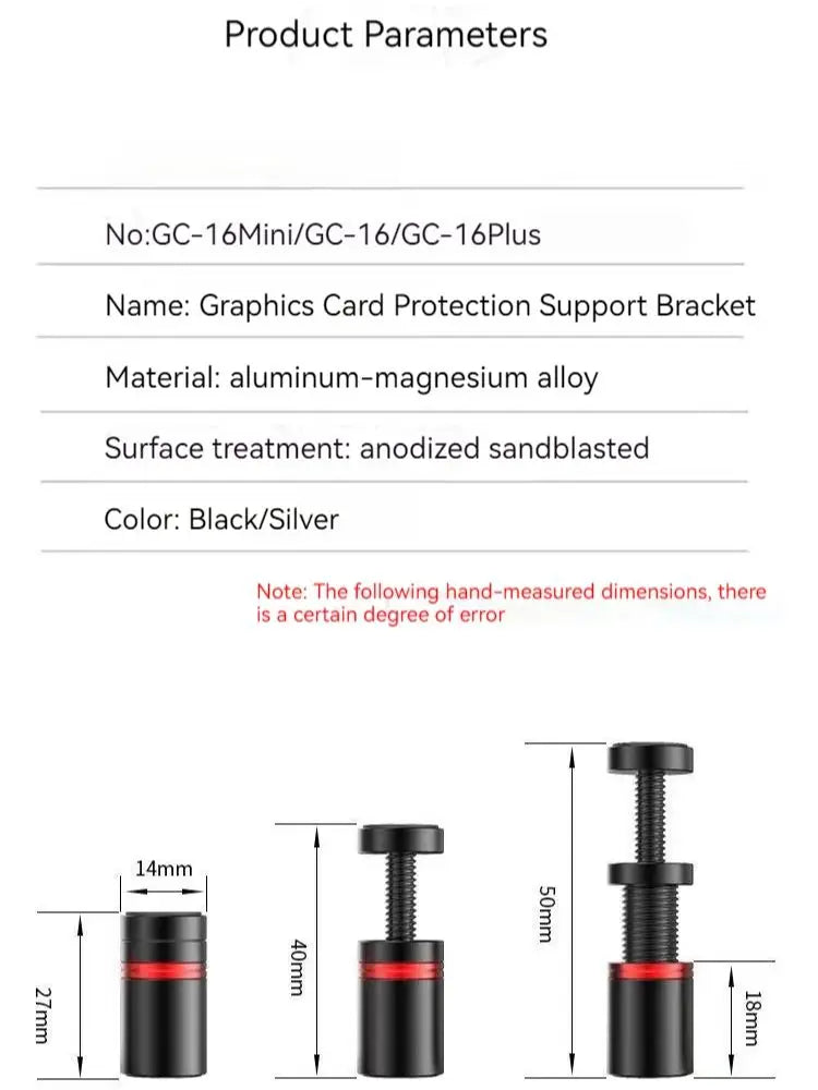 TEUCER GC-16 Graphics Card GPU Holder Magnetic Video Card Bracket