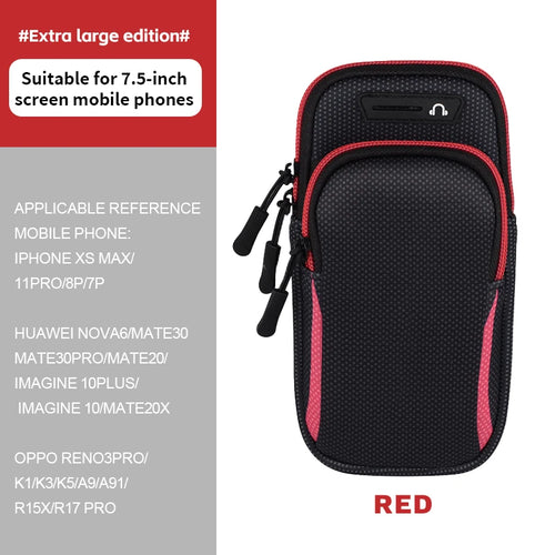 7.5-Inch Universal Waterproof Sports Arm Cover Outdoor Running Bike