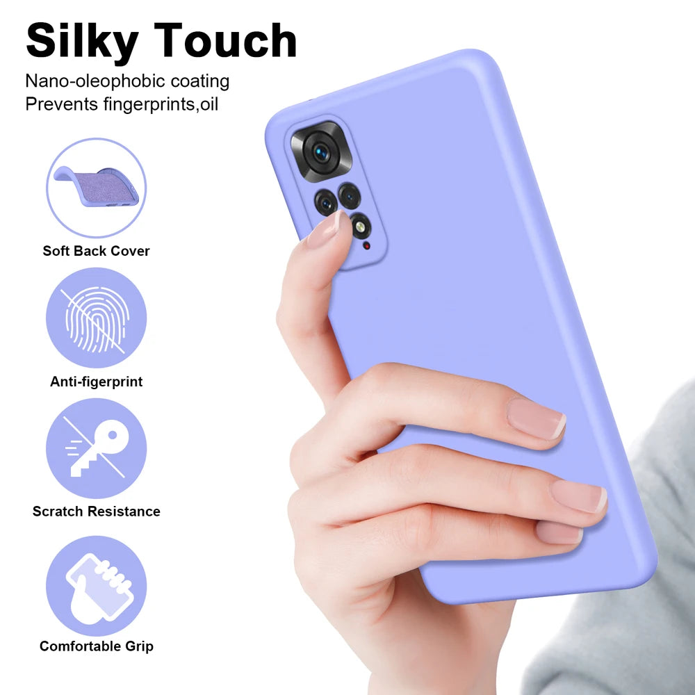 Liquid Silicone Case for Xiaomi Redmi Note 11 Pro 12 Pro 4G 5G 11s