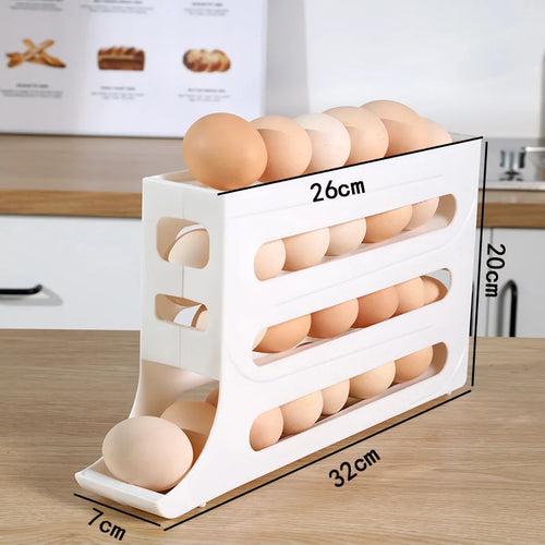 Automatic Scrolling Egg Rack Holder Storage Box Egg Basket Food
