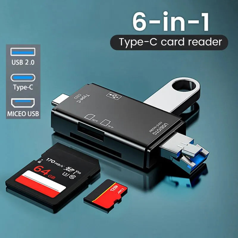Otg Type C Card Reader Usb 2 0 Tf Mirco Sd Smart Memory Flash Memory