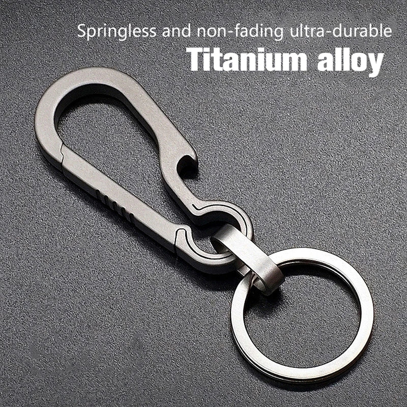 1PC Titanium Alloy Keychain Tiranium Buckle Key Ring Car Accessor