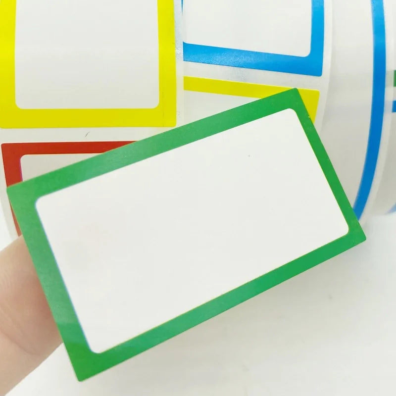 250pcs Waterproof Blank Self Adhesive Assorted Stickers Removable