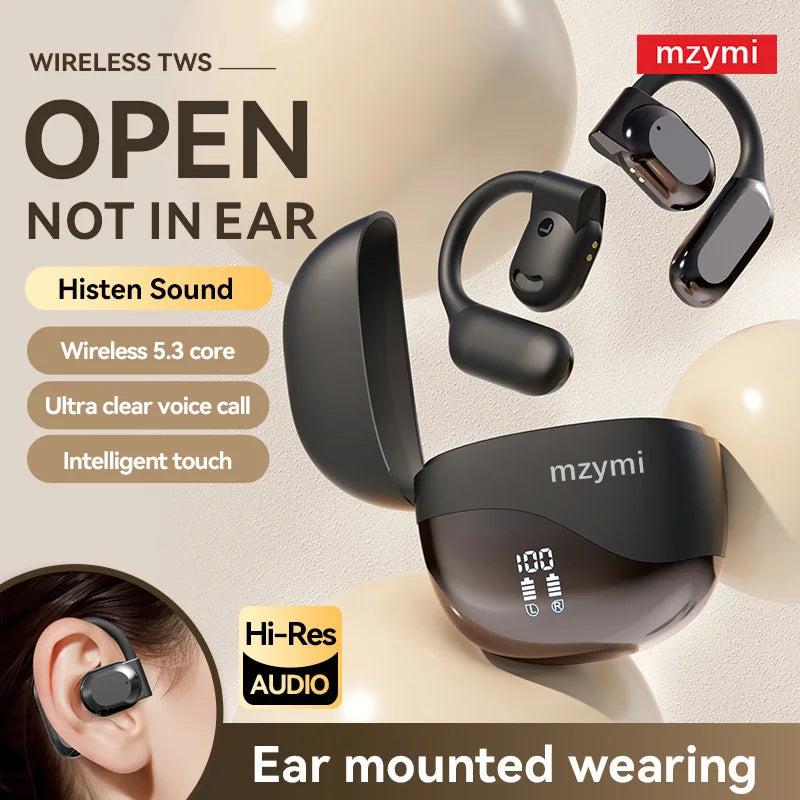 mzymi M62 Wireless Earbuds With Translate APP Earclip Bluetooth5.3