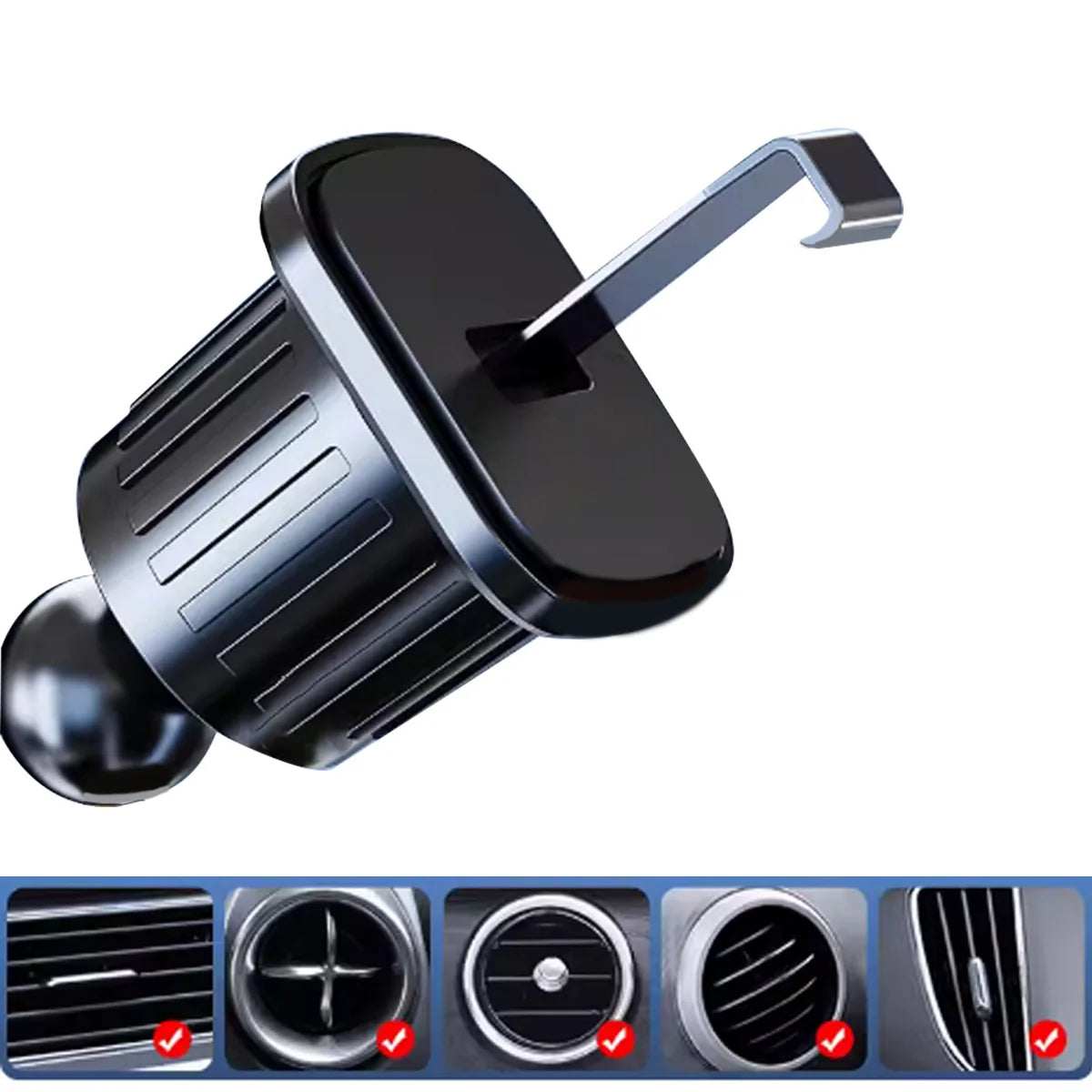 New universal mobile phone car holder with inverted hook type air