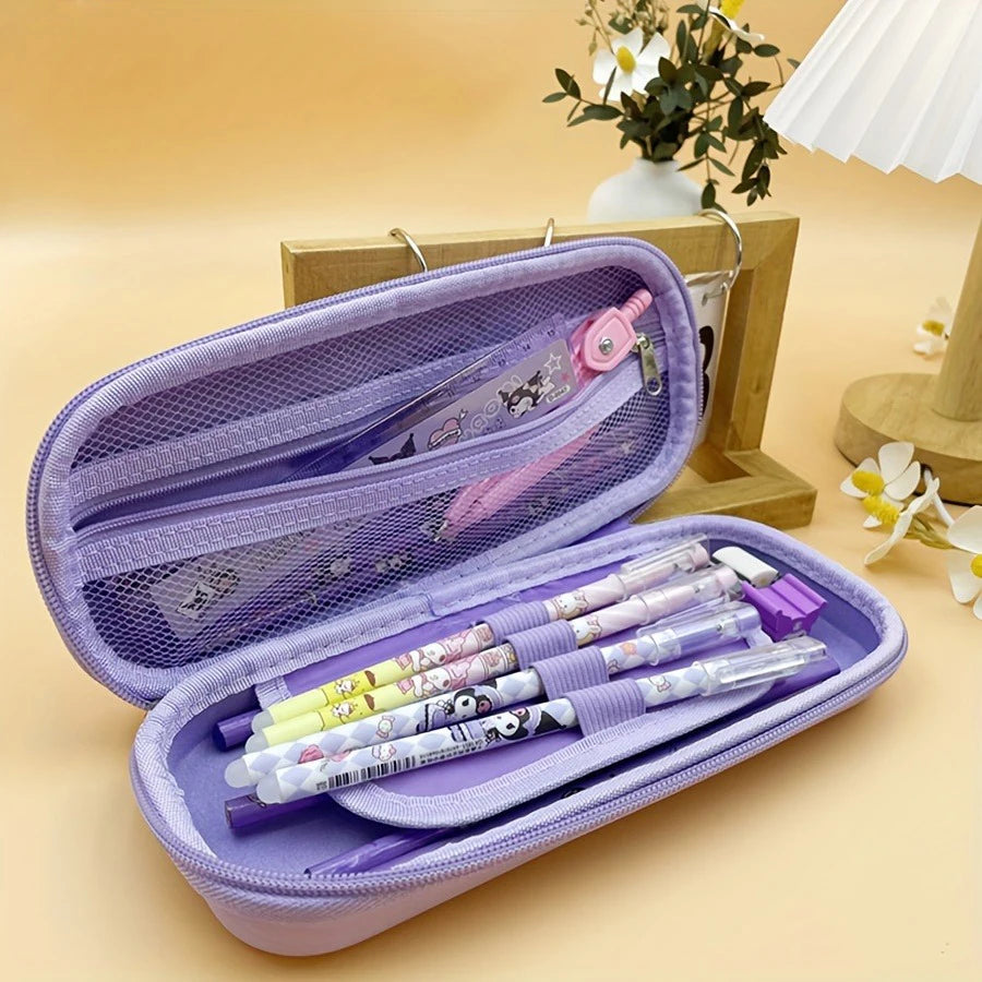 Kuromi & Cinnamoroll Pencil Case, Durable, 3D Three-dimensional