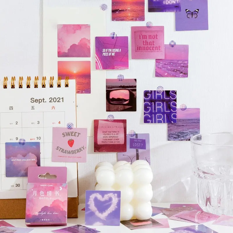 Cute Stickers Hand Account Decorative DIY Box Sticker Moonlight Love