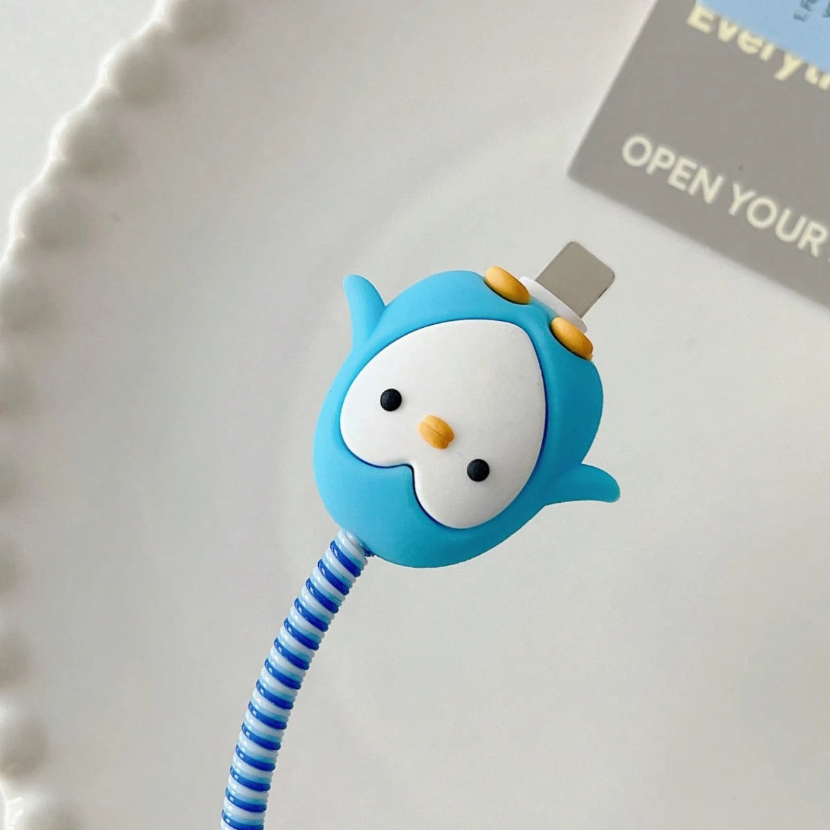 4pcs Cute Charging Data Cable Protector For iPhone 18/20w Charger