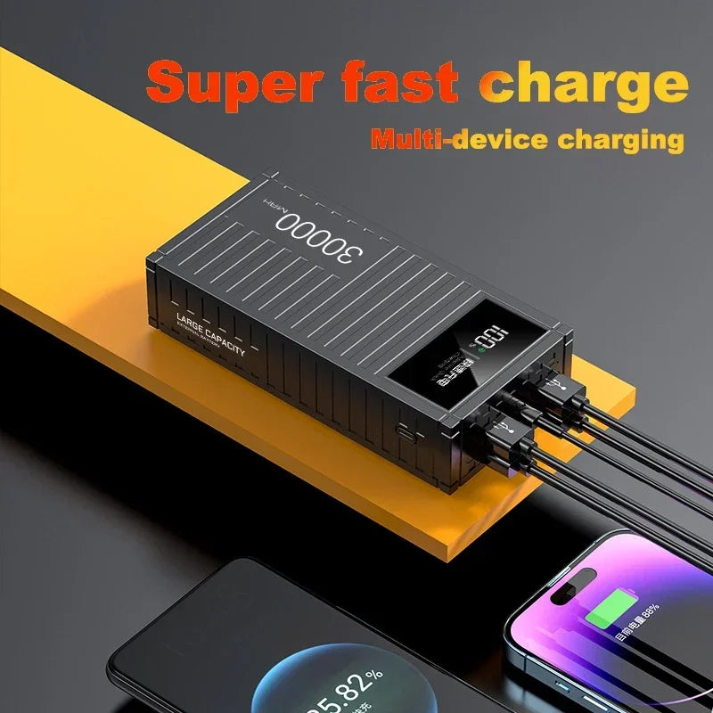 50000mAh 66W Power Bank Super Fast Charging Container External Battery