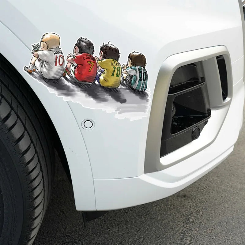 Cartoon Character Car Stickers Football Decal Waterproof Vinyl Decals
