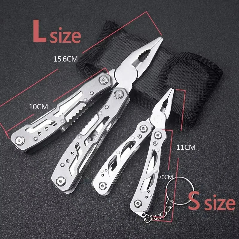14 in 1 multifunctional outdoor folding pliers convenient wilderness