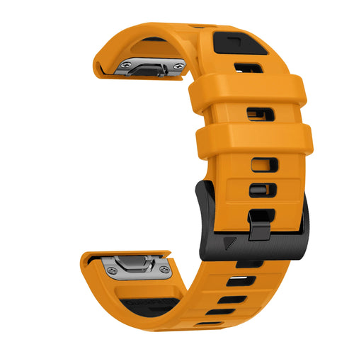 QuickFit 26mm 22mm Two Tone Silicone Strap For Garmin Fenix 8 E 7X 7 6