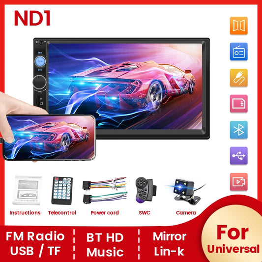 7 Inch HD Touch Screen Intelligent System Car Radio Multimedia Player
