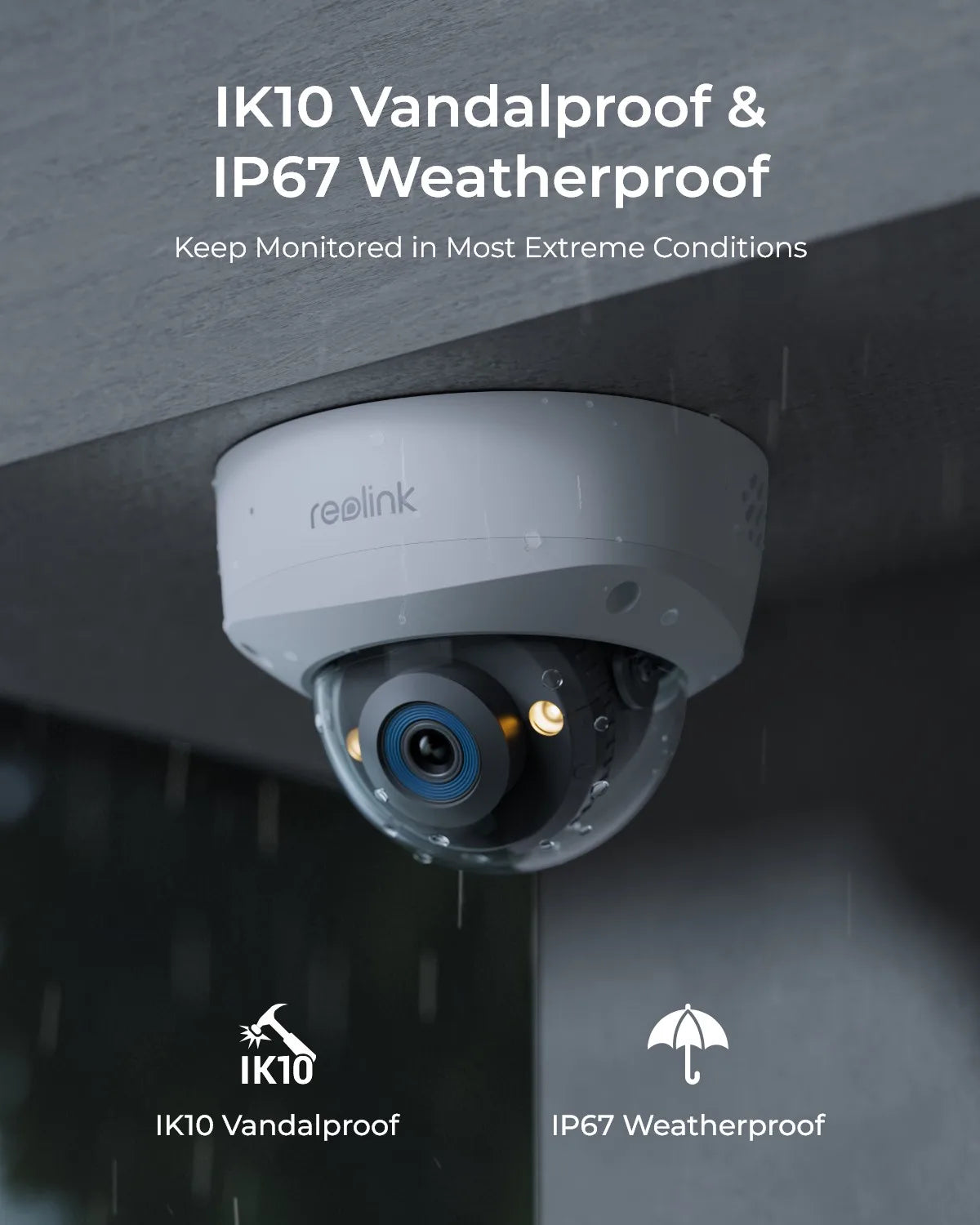 Reolink 5MP 8MP 12MP IK10 Vandalproof PoE Security Camera 2.8mm Lens
