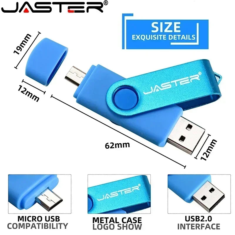 JASTER TYPE-C High Speed USB Flash Drive OTG Pen Drive 256GB 128GB