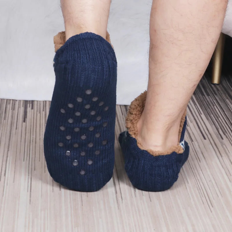 2024 New Winter Warm Floor Socks Home Fleece Slipper Women Men Snow