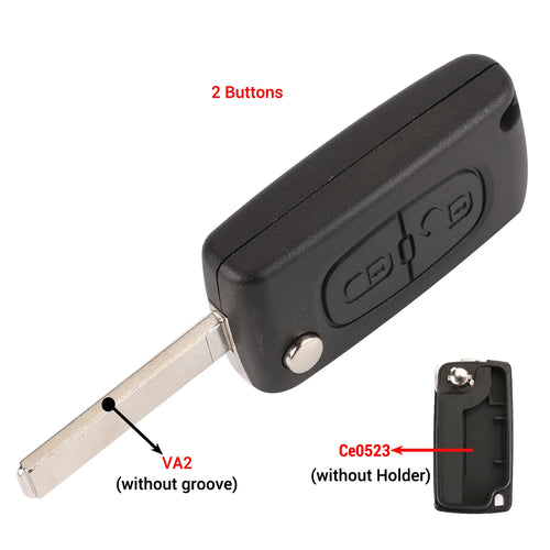 jingyuqin 2/3 Buttons for Peugeot 207 307 308 407 607 807 For Citroen