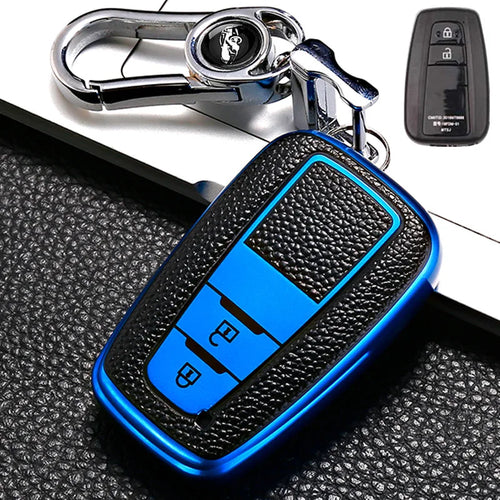 Leather Style Car Remote Key Case Cover Fob For Toyota Prius Camry