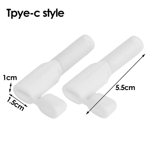 Soft Silicone Cable Winder Protectors for Dual USB C Android Charging